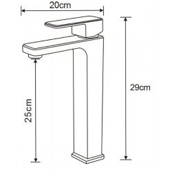 Mexen Cetus Baterie lavoar inalta , chrom - 744310-00