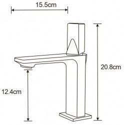 Mexen Crux Baterie lavoar, chrom - 744400-00