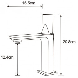 Mexen Crux Baterie lavoar, auriu- 744400-50