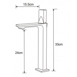 Mexen Crux Baterie lavoar inalta , chrom - 744410-00
