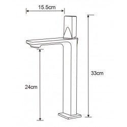 Mexen Crux Baterie lavoar inalta , chrom - 744410-00