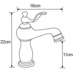Mexen Vela Baterie lavoar, auriu- 744500-50