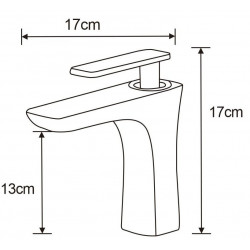 Mexen In dus  Baterie lavoar, auriu- 744600-50