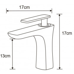Mexen In dus  Baterie lavoar, negru  /Auriu - 744600-75
