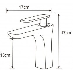 Mexen In dus  Baterie lavoar, negru  /Auriu - 744600-75