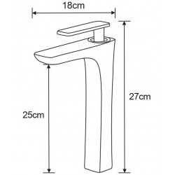 Mexen In dus  Baterie lavoar inalta , chrom - 744610-00