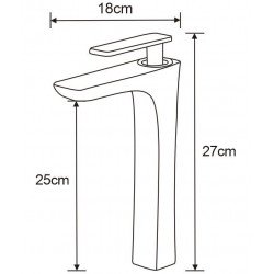 Mexen In dus  Baterie lavoar inalta , auriu- 744610-50