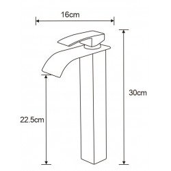 Mexen Aries Baterie lavoar inalta , negru   - 744810-70