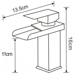 Mexen Hydra Baterie lavoar, negru   - 744900-70