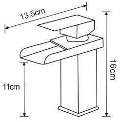 Mexen Hydra Baterie lavoar, negru   - 744900-70