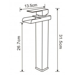 Mexen Hydra Baterie lavoar inalta , negru   - 744910-70