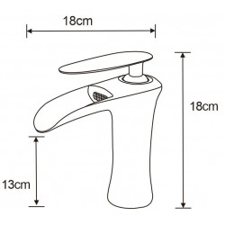Mexen Lyra Baterie lavoar,alb /Auriu - 745300-25