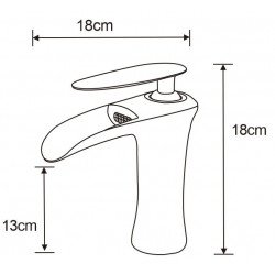 Mexen Lyra Baterie lavoar,alb /Auriu - 745300-25