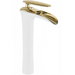 Mexen Lyra Baterie lavoar inalta ,alb /Auriu - 745310-25 Baterie lavoar 467680 Mexen