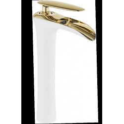 Mexen Lyra Baterie lavoar inalta ,alb /Auriu - 745310-25