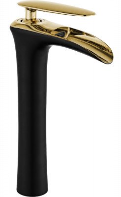 Mexen Lyra Baterie lavoar inalta , negru  /Auriu - 745310-75