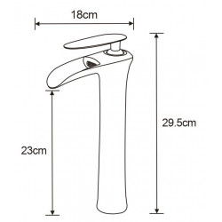 Mexen Lyra Baterie lavoar inalta , negru  /Auriu - 745310-75