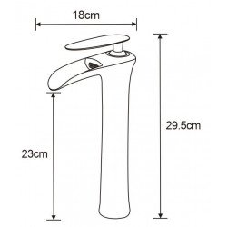 Mexen Lyra Baterie lavoar inalta , negru  /Auriu - 745310-75