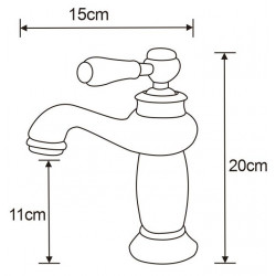 Mexen Draco Baterie lavoar, negru   - 745400-70