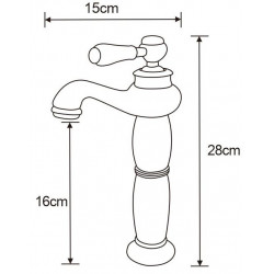 Mexen Draco Baterie lavoar inalta , negru   - 745410-70