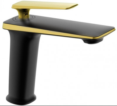 Mexen Purus Baterie lavoar, negru  /Auriu - 745800-75