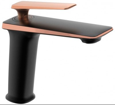 Mexen Purus Baterie lavoar, negru  /rose auriu- 745800-76