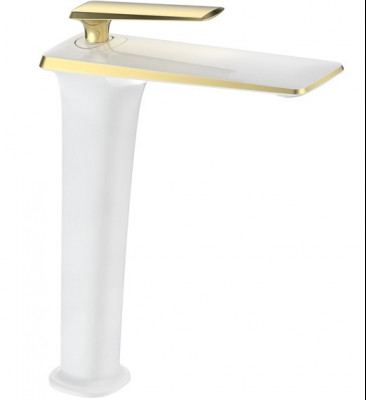 Mexen Purus Baterie lavoar inalta ,alb /Auriu - 745810-25