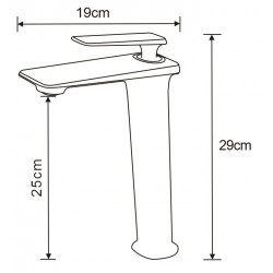 Mexen Purus Baterie lavoar inalta , auriu- 745810-50