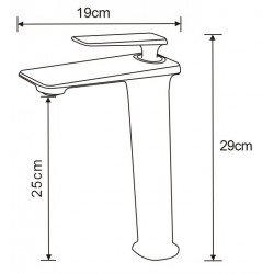 Mexen Purus Baterie lavoar inalta , auriu- 745810-50
