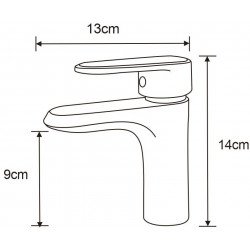 Mexen Alda Baterie lavoar, auriu- 746100-50