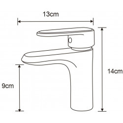 Mexen Alda Baterie lavoar, negru   - 746100-70