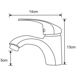 Mexen Fabia Baterie lavoar, chrom - 746500-00