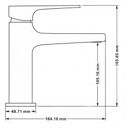 Mexen Lynx Baterie lavoar, negru   - 745900-70