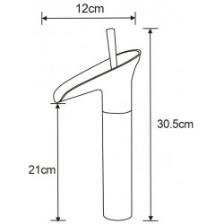 Mexen Orion Baterie lavoar inalta , negru   - 745510-70