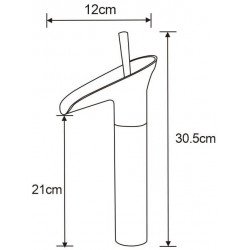 Mexen Orion Baterie lavoar inalta , negru   - 745510-70