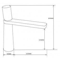 Mexen Nox Baterie lavoar, chrom - 744200-00