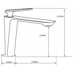 Mexen Ares Baterie lavoar, auriu- 744100-50