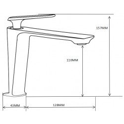 Mexen Ares Baterie lavoar, auriu- 744100-50