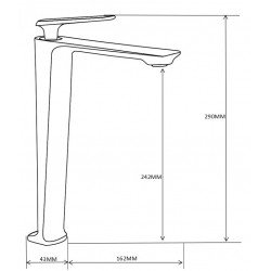 Mexen Ares Baterie lavoar inalta , chrom - 744110-00