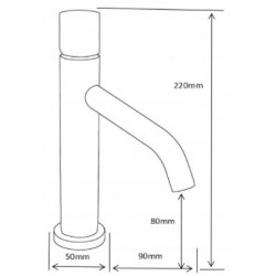 Mexen Rumba One Baterie lavoar, rose auriu- 73501-60