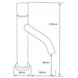 Mexen Rumba One Baterie lavoar, grafit - 73501-66