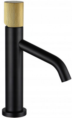 Mexen Rumba One Baterie lavoar, negru  /Auriu - 73501-75