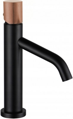 Mexen Rumba One Baterie lavoar, negru  /rose auriu- 73501-76