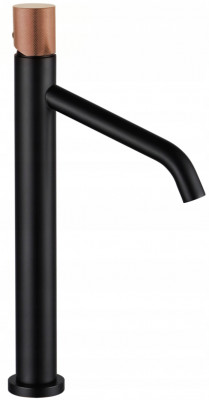 Mexen Rumba Baterie lavoar inalta , negru  /rose auriu- 73511-76