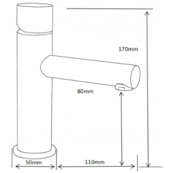Mexen Elba One Baterie lavoar, negru  /Auriu - 74101-75