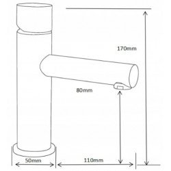 Mexen Elba One Baterie lavoar, negru  /Auriu - 74101-75