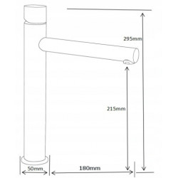 Mexen Elba One Baterie lavoar inalta , chrom/negru - 74111-07