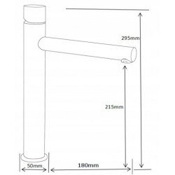 Mexen Elba One Baterie lavoar inalta , negru  /chrom - 74111-77