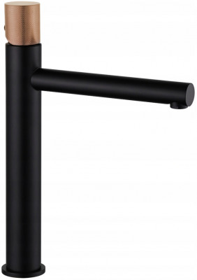 Mexen Elba One Baterie lavoar inalta , negru  /Rose Auriu - 74111-76