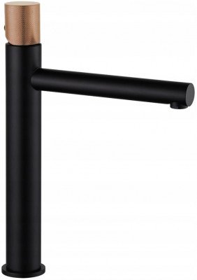 Mexen Elba One Baterie lavoar inalta , negru  /Rose Auriu - 74111-76